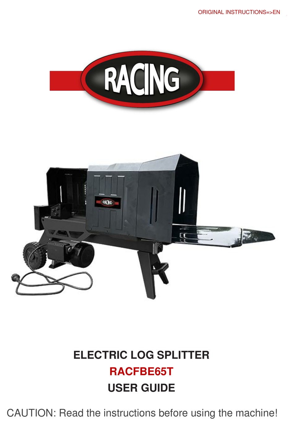 RACING RACFBE65T USER MANUAL Pdf Download | ManualsLib