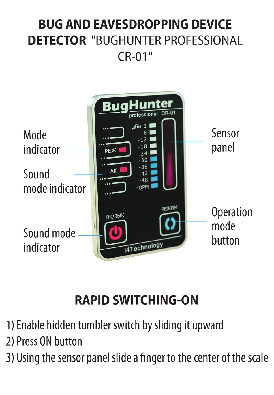 I4TECHNOLOGY BUGHUNTER PROFESSIONAL CR-01 MANUAL Pdf Download | ManualsLib