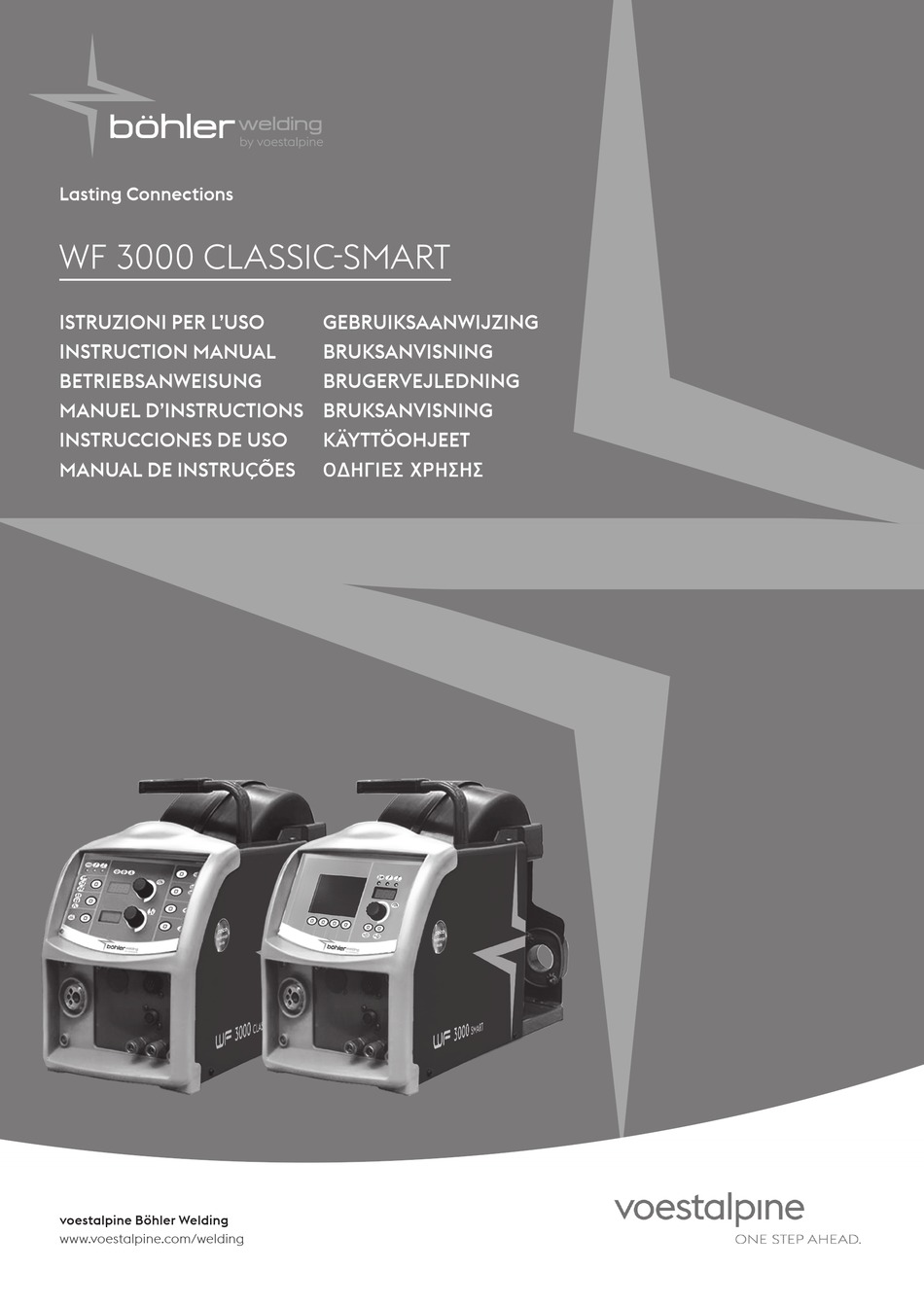 VOESTALPINE BOHLER WELDING WF 3000 CLASSIC INSTRUCTION MANUAL Pdf