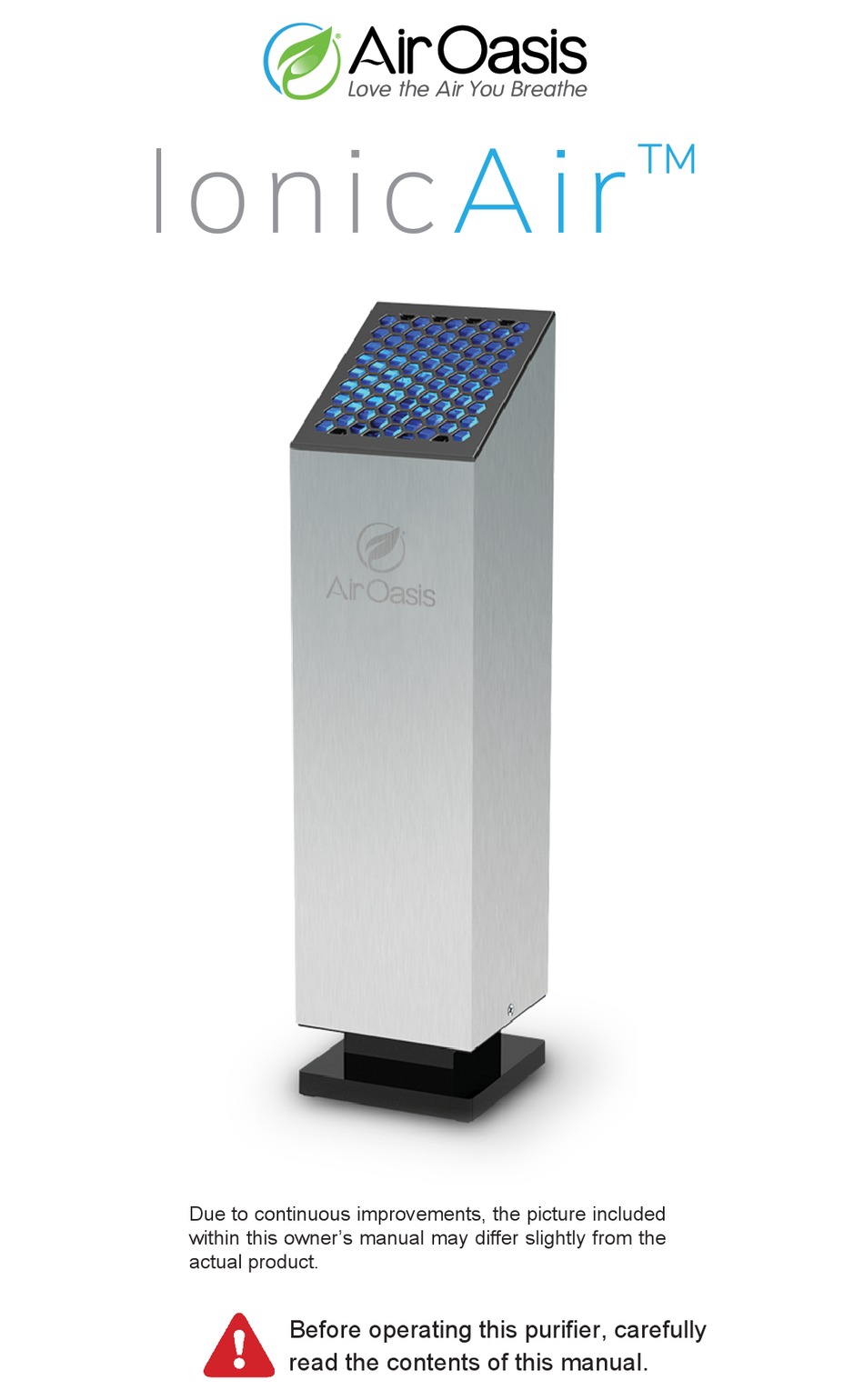 AIR OASIS IONIC AIR MANUAL Pdf Download ManualsLib