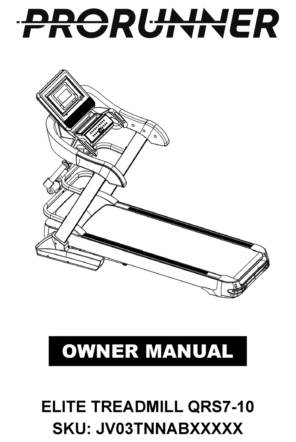 Pro runner 42xt treadmill manual sale