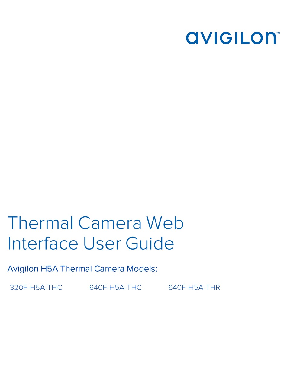 AVIGILON 320F-H5A-THC USER MANUAL Pdf Download | ManualsLib