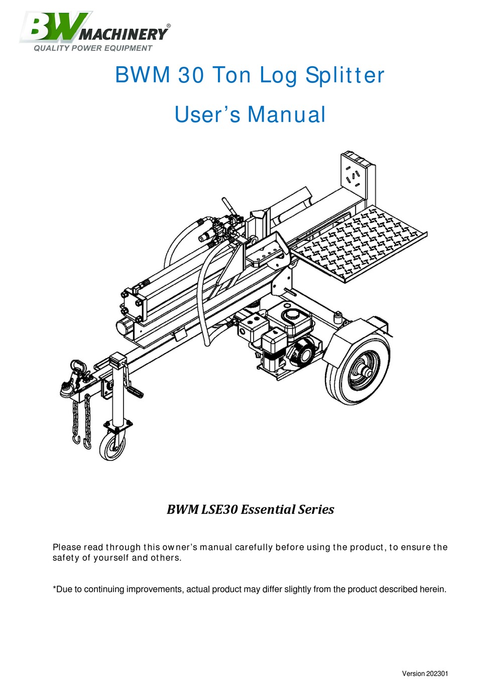 BW MACHINERY BWM LSE30 ESSENTIAL SERIES USER MANUAL Pdf Download
