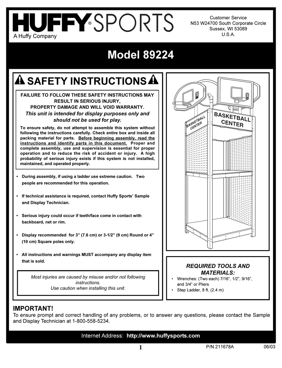 HUFFY 89224 MANUAL Pdf Download ManualsLib