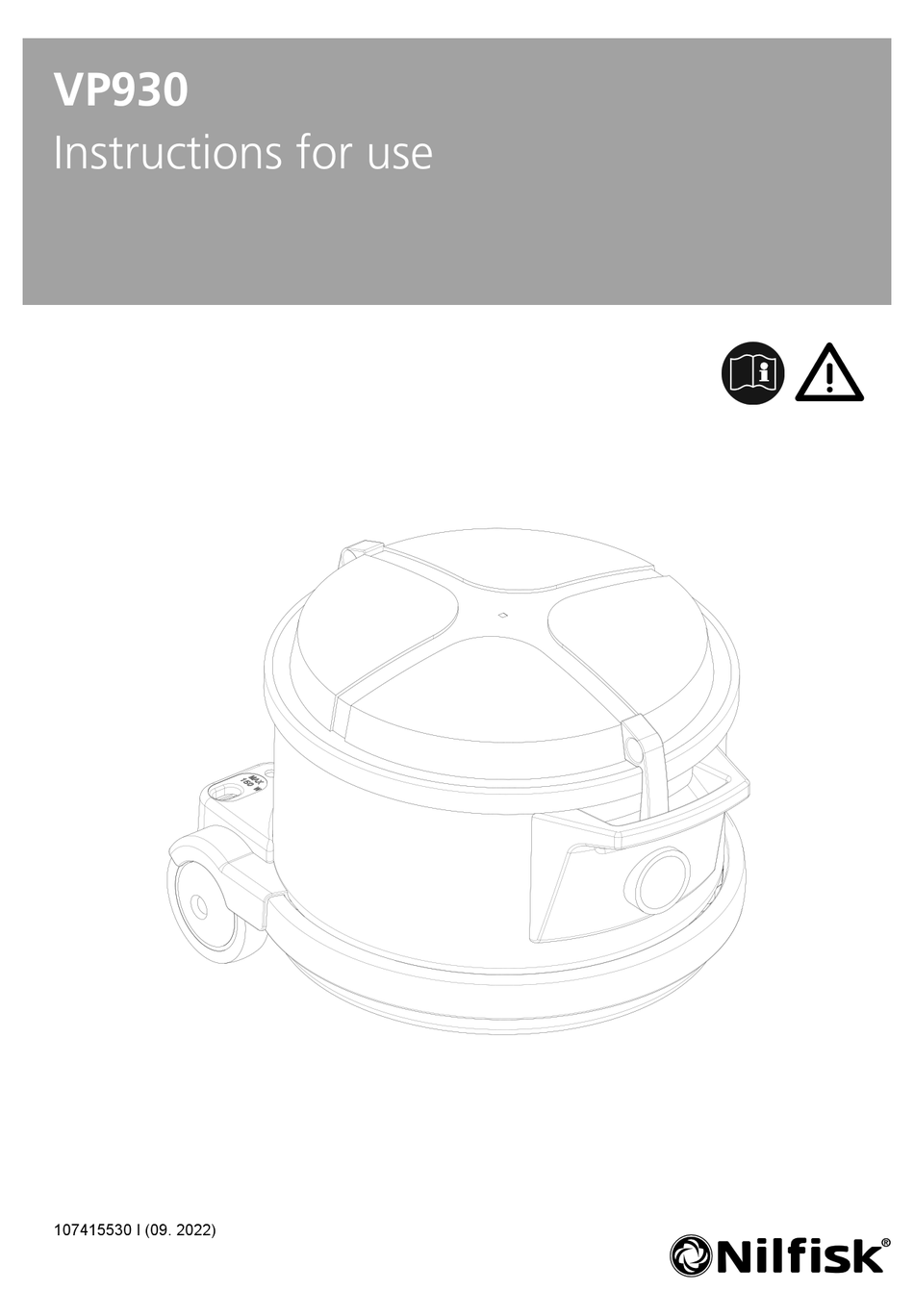 NILFISKADVANCE VP930 INSTRUCTIONS FOR USE MANUAL Pdf Download ManualsLib