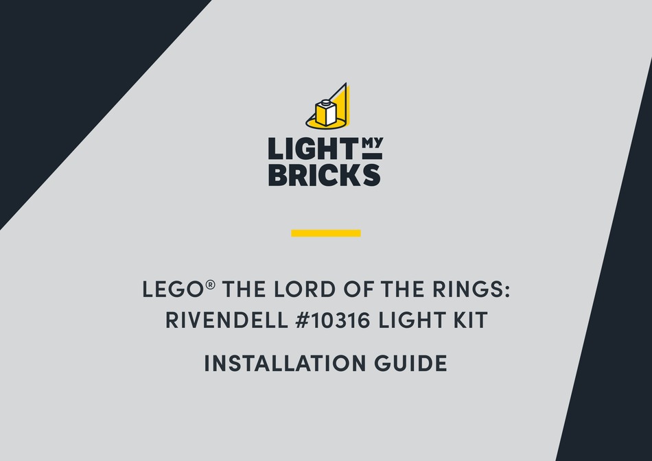 LIGHT MY BRICKS LEGO THE LORD OF THE RINGS RIVENDELL 10316 LIGHT KIT