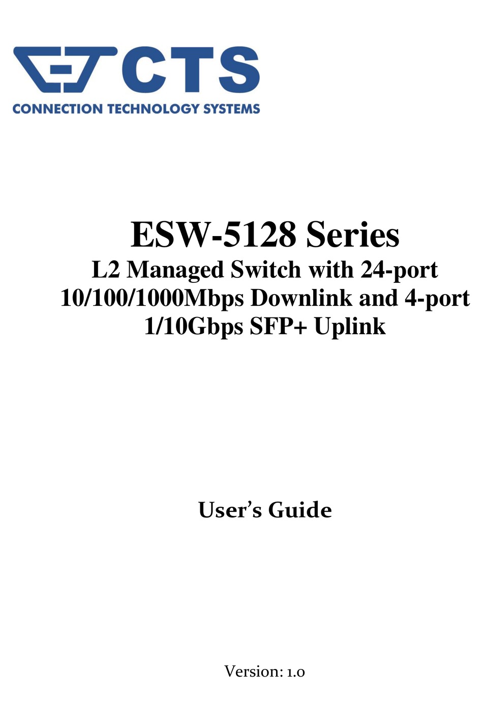 CTS ESW5128 SERIES MANUAL Pdf Download ManualsLib
