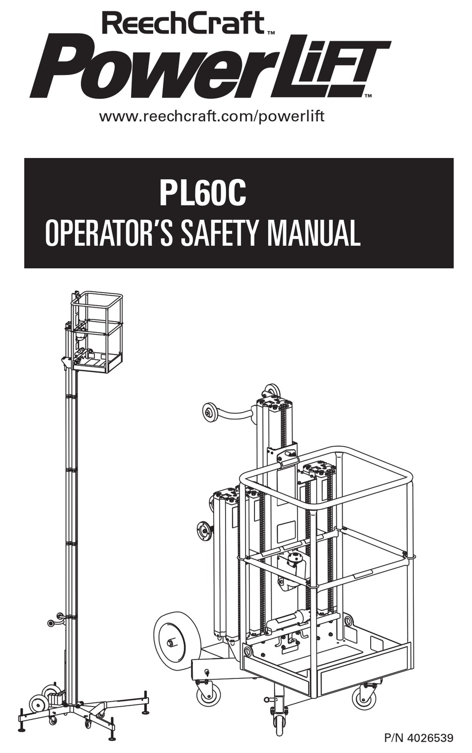 REECHCRAFT POWERLIFT PL60C OPERATORS SAFETY MANUAL Pdf Download