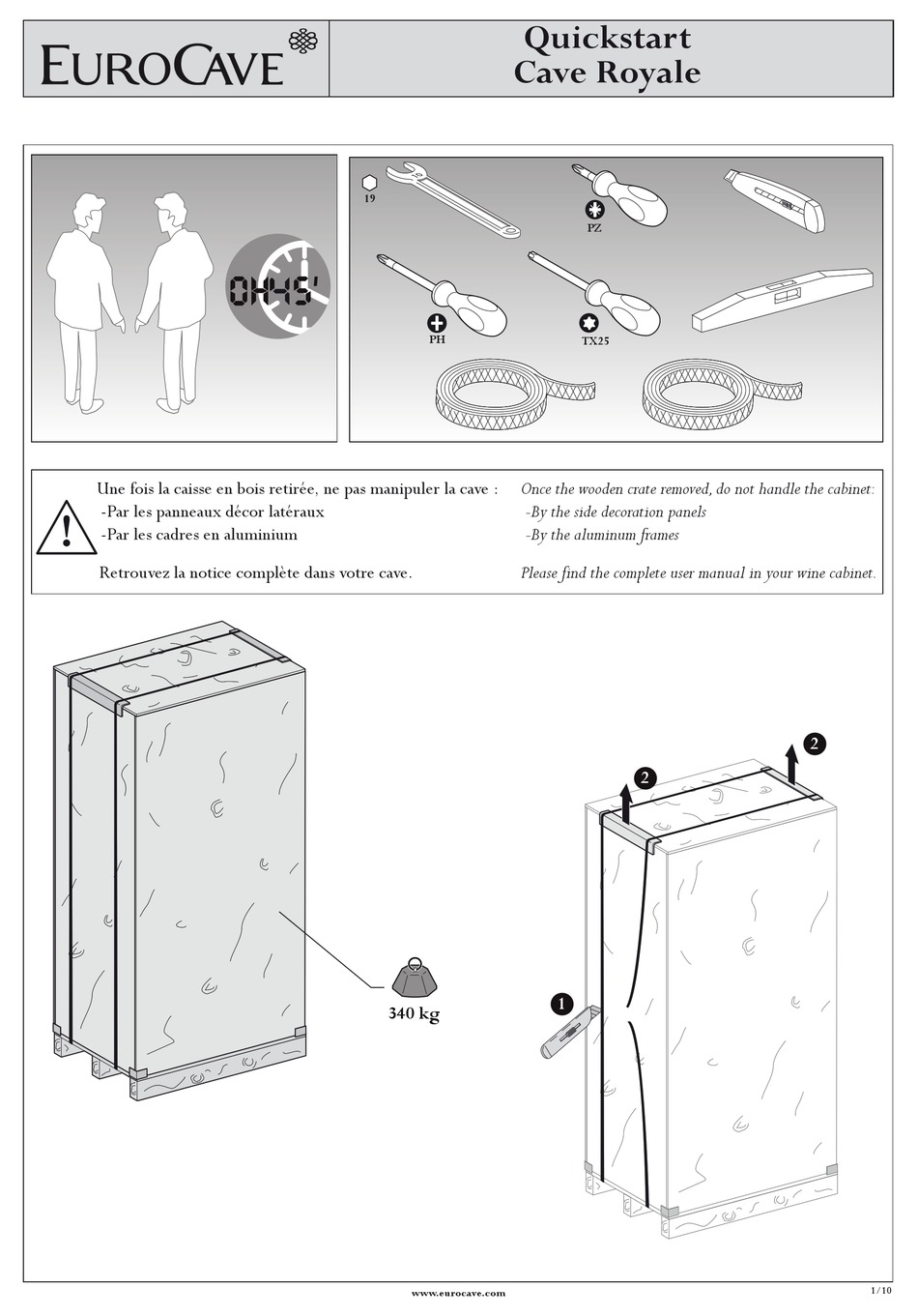 EUROCAVE CAVE ROYALE QUICK START MANUAL Pdf Download ManualsLib