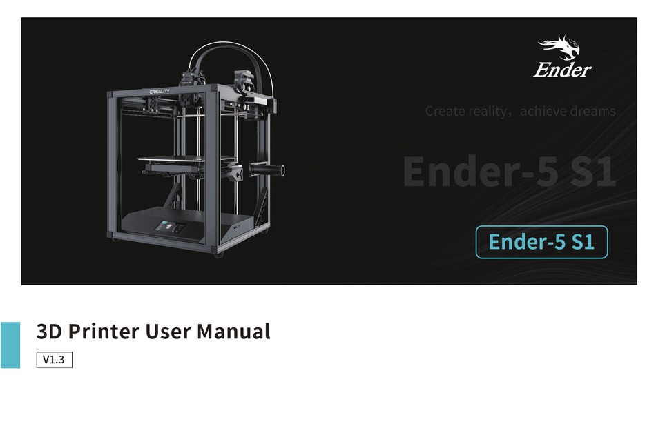 CREALITY 3D ENDER5 S1 USER MANUAL Pdf Download ManualsLib