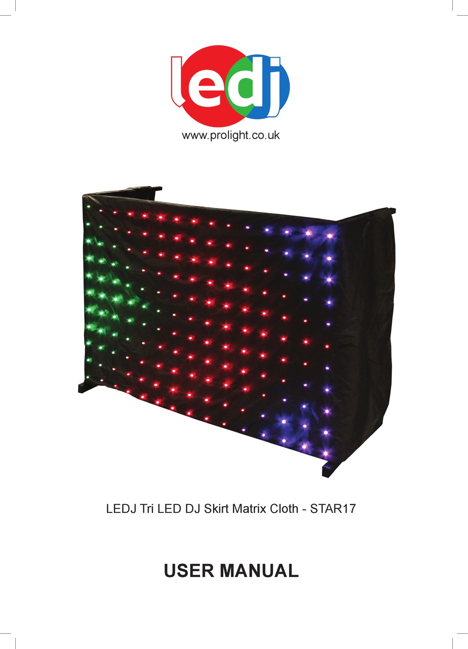 LEDJ TRI LED DJ SKIRT MATRIX CLOTH USER MANUAL Pdf Download ManualsLib
