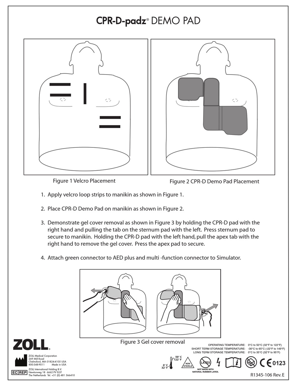 ZOLL CPR-D-PADZ QUICK START MANUAL Pdf Download | ManualsLib