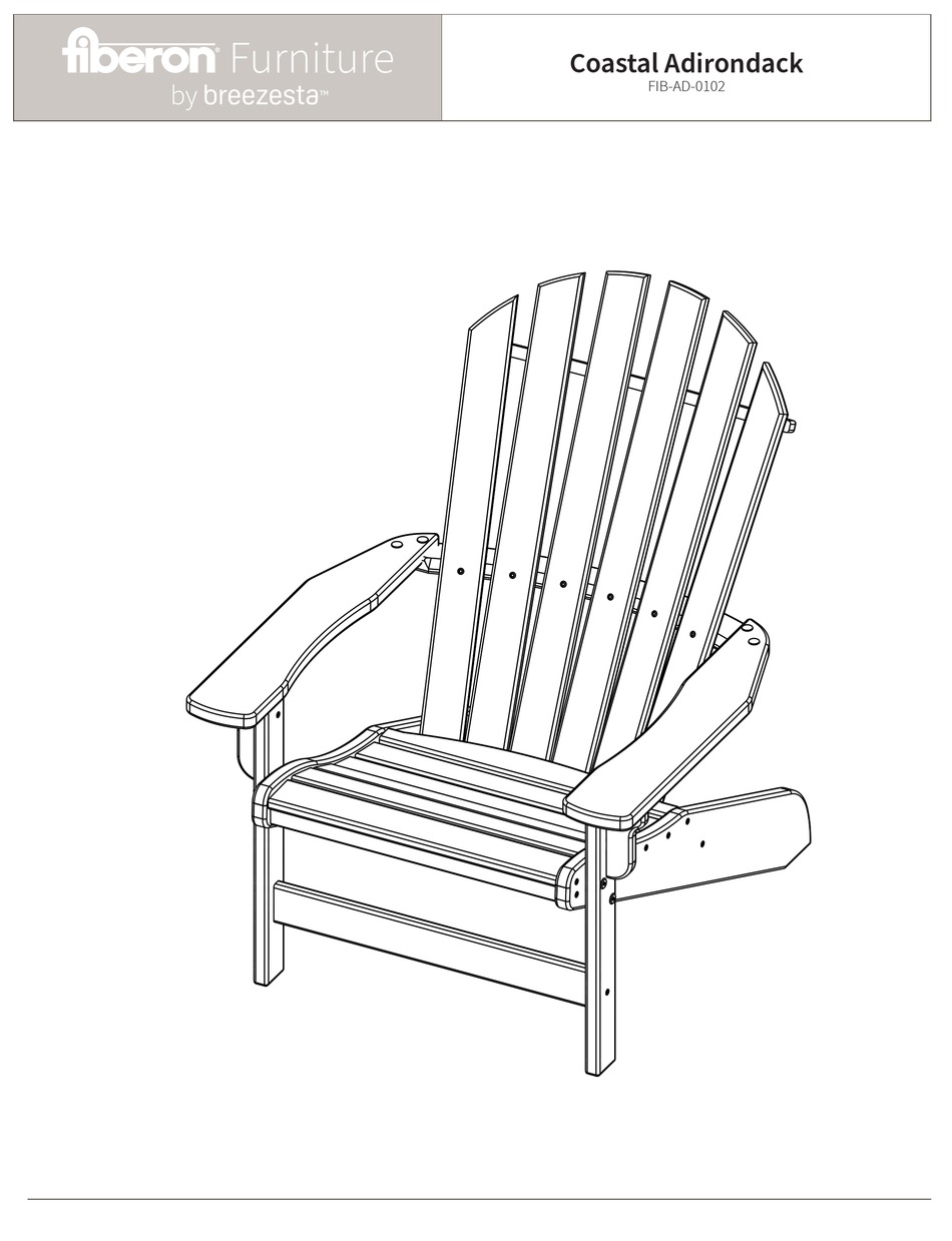 BREEZESTA FIBERON COASTAL ADIRONDACK FIBAD0102 MANUAL Pdf Download