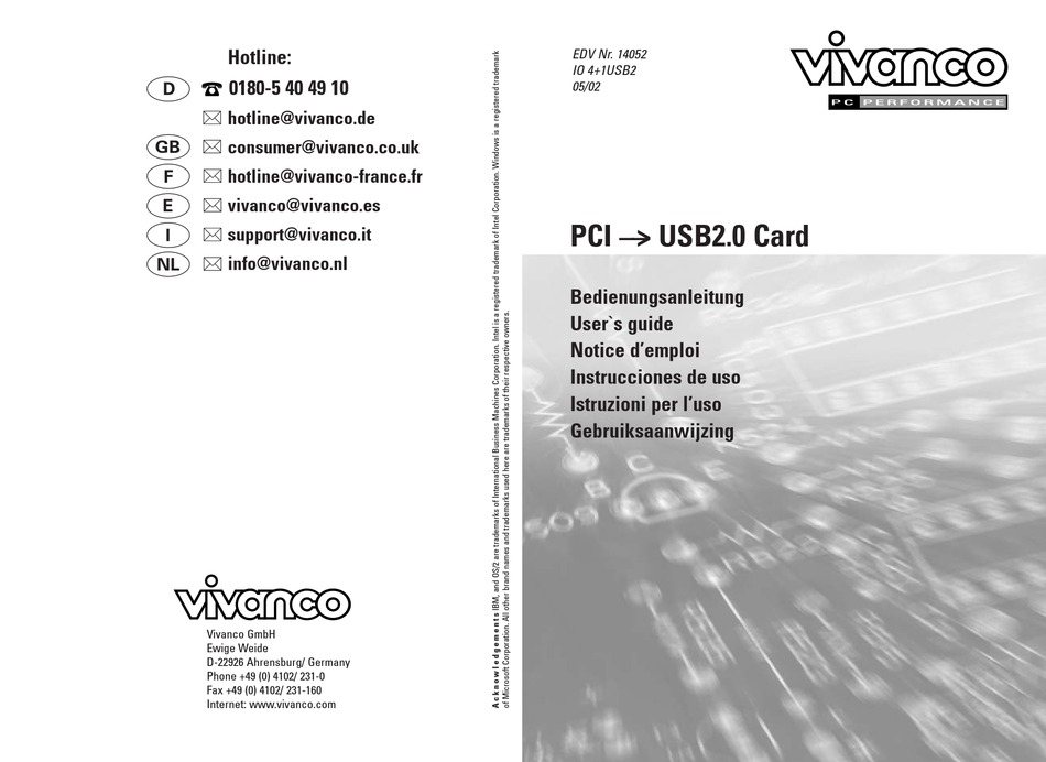 VIVANCO 14052 USER MANUAL Pdf Download ManualsLib