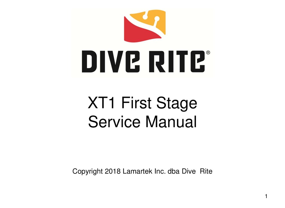 DIVE RITE XT1 SERVICE MANUAL Pdf Download ManualsLib