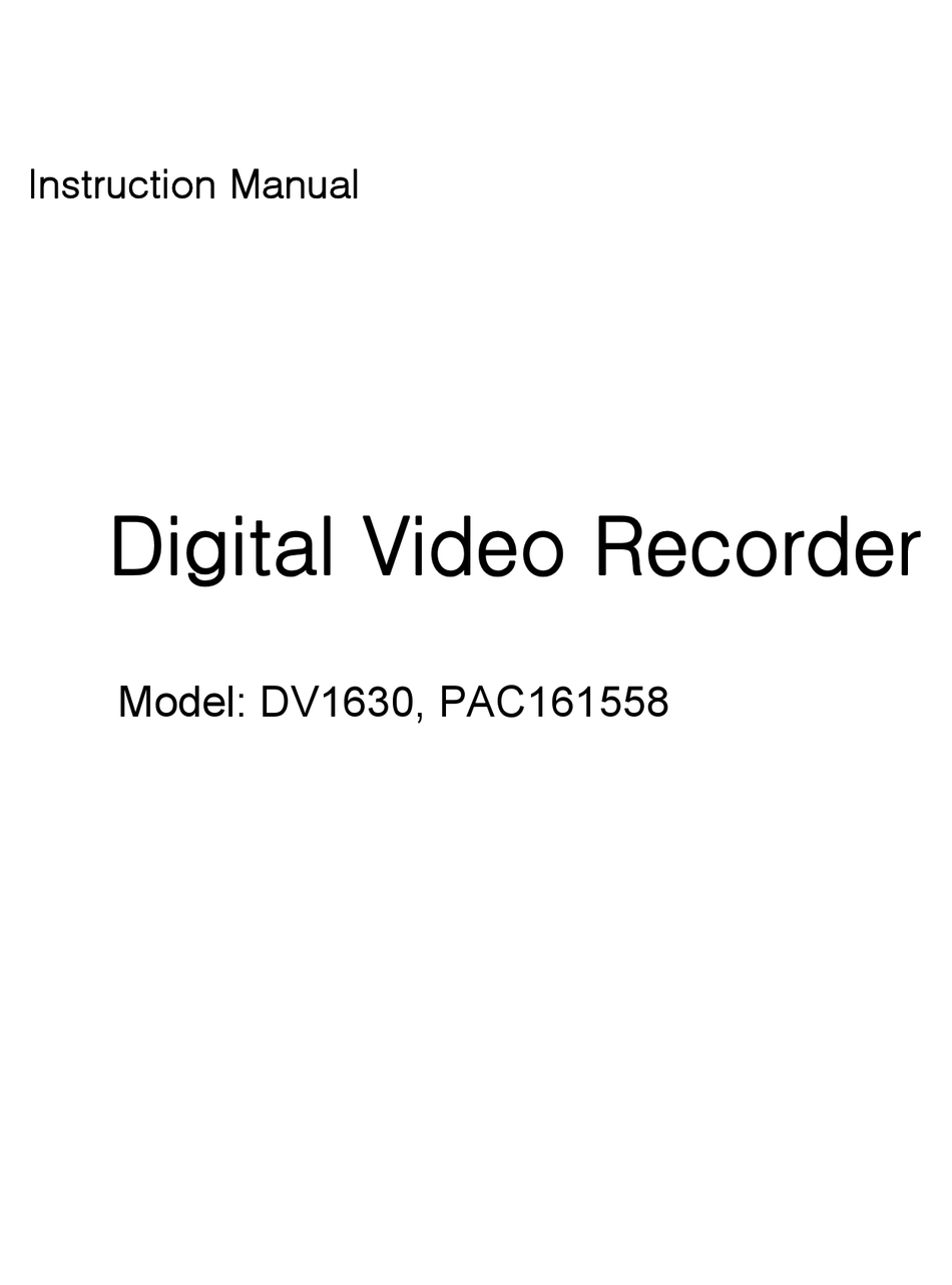 CLOVER DV1630 INSTRUCTION MANUAL Pdf Download ManualsLib