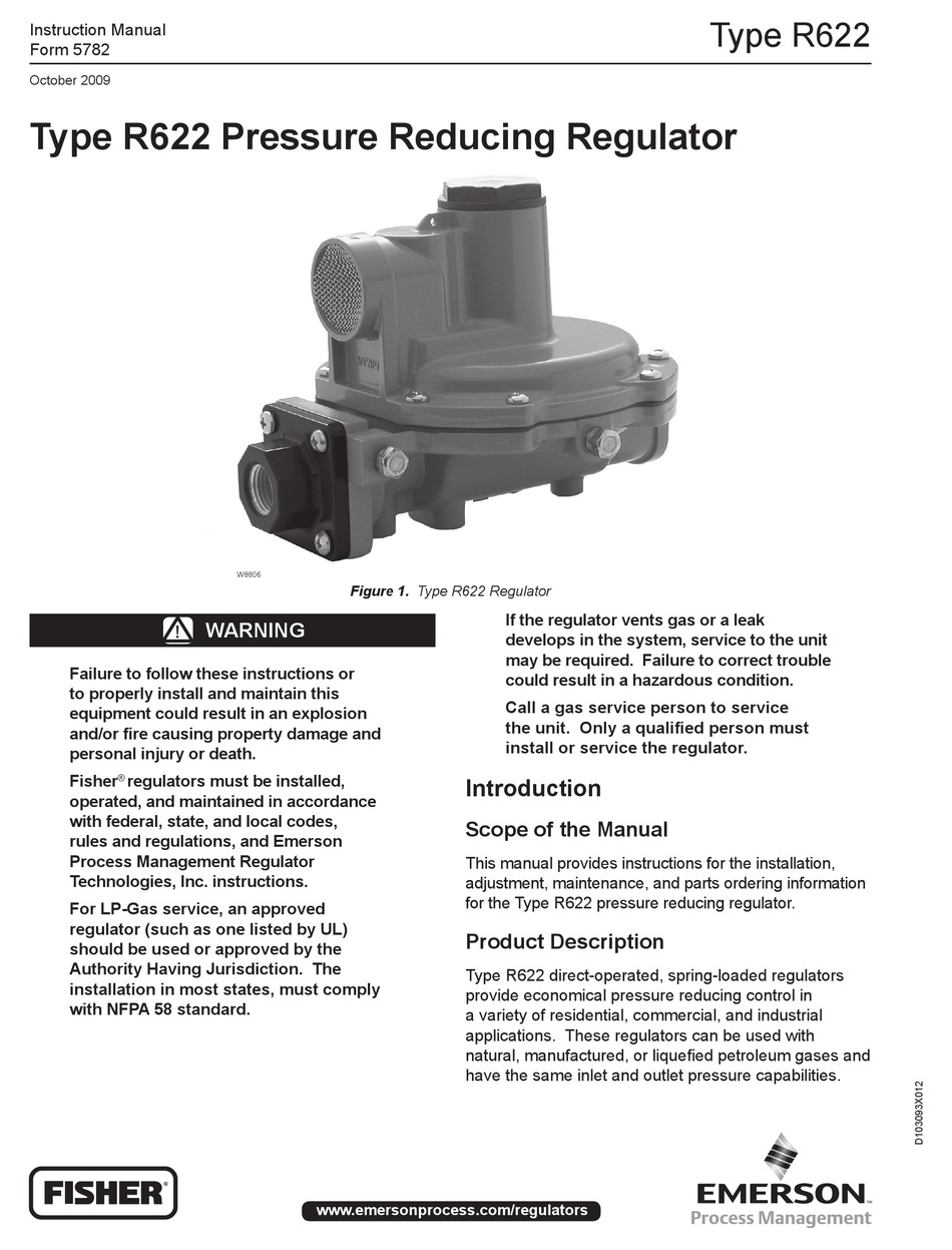 EMERSON FISHER R622 INSTRUCTION MANUAL Pdf Download ManualsLib