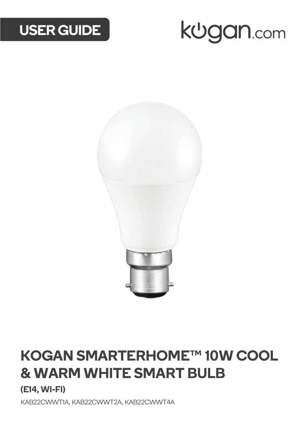 KOGAN SMARTERHOME KAB22CWWT2A USER MANUAL Pdf Download ManualsLib