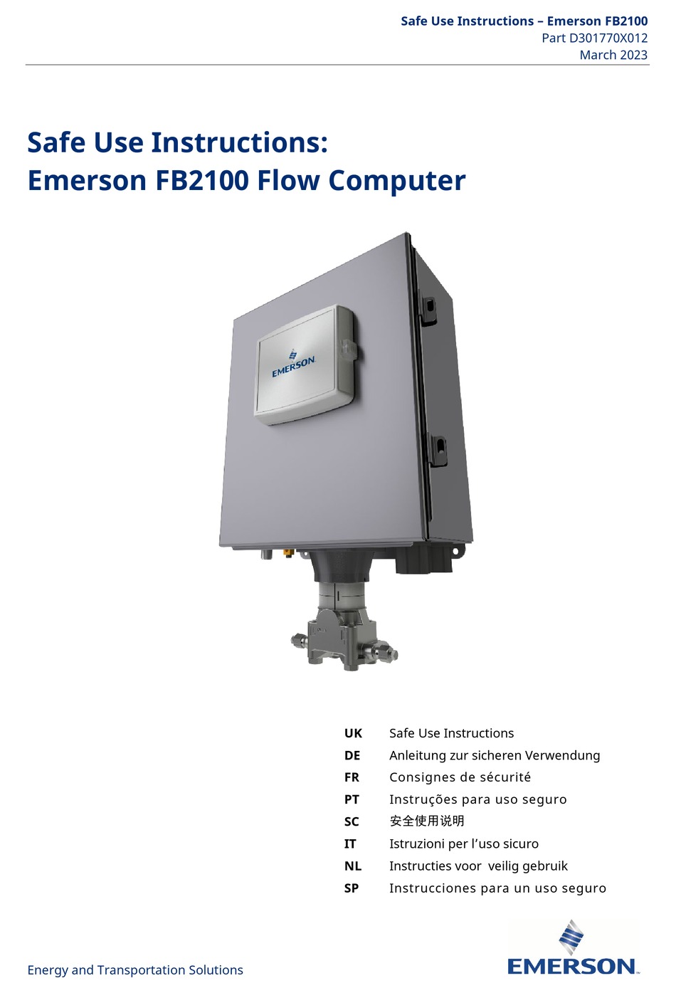 EMERSON FB2100 SAFE USE INSTRUCTIONS Pdf Download ManualsLib