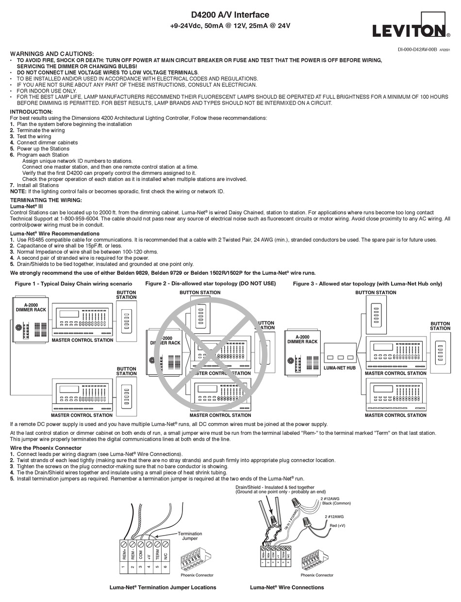 LEVITON D4200 INSTRUCTION SHEET Pdf Download | ManualsLib