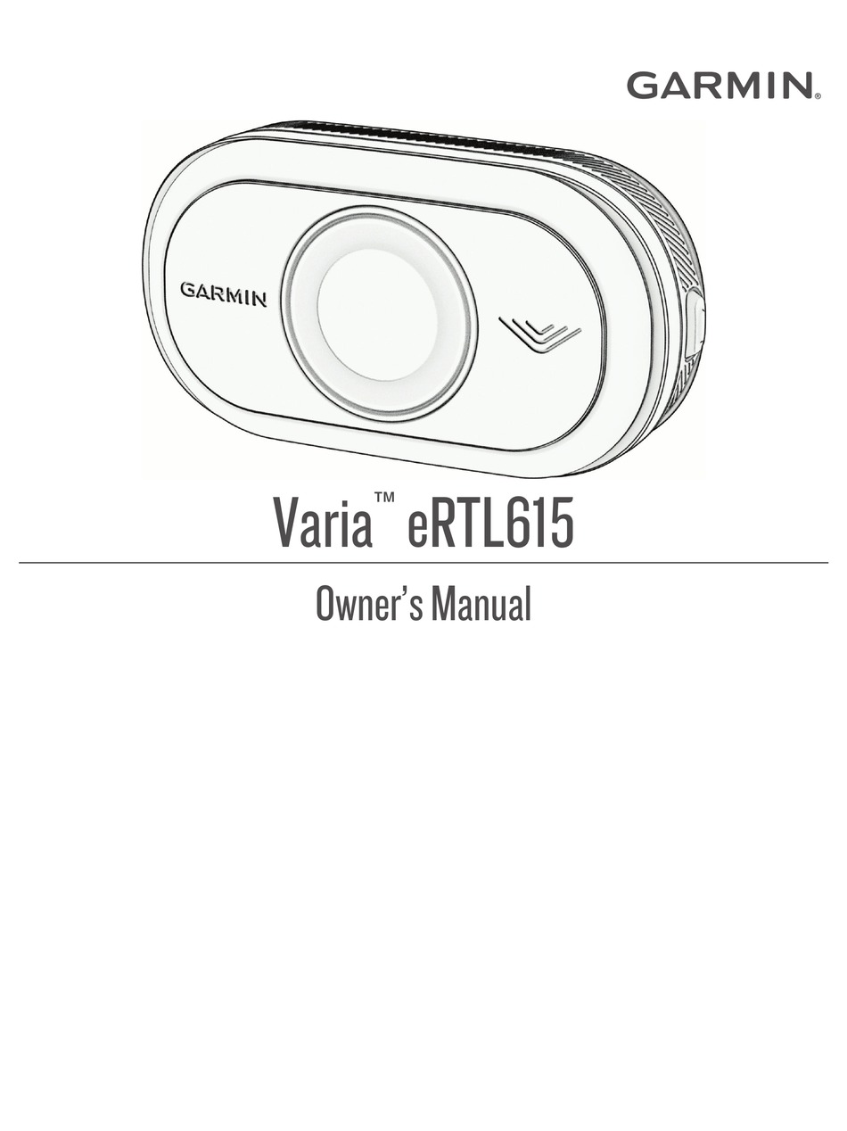 Garmin Varia Ertl Owner S Manual Pdf Download Manualslib