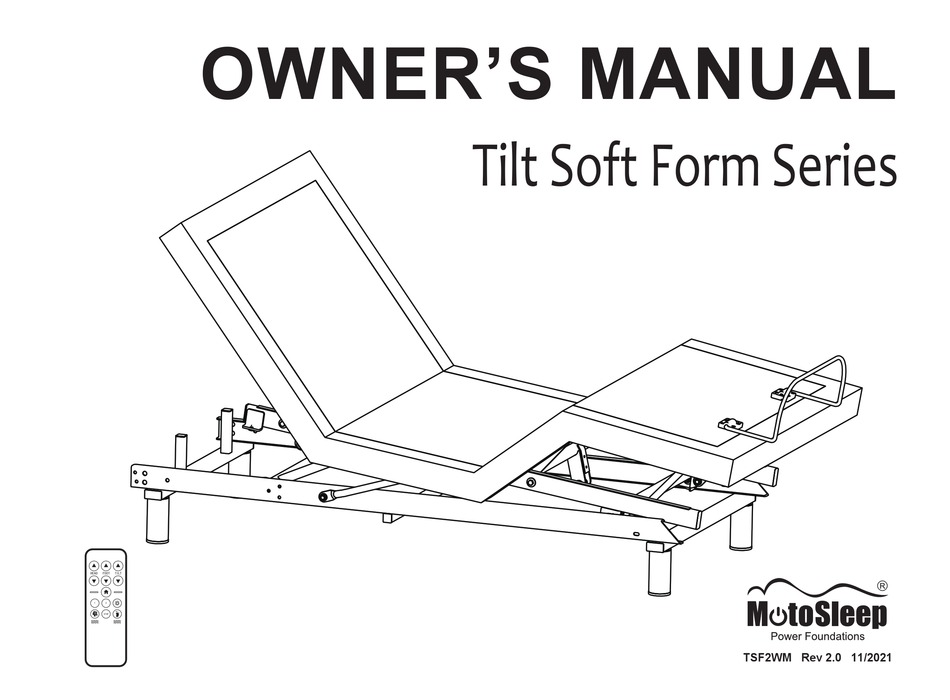MOTOSLEEP TILT SOFT FORM SERIES OWNER