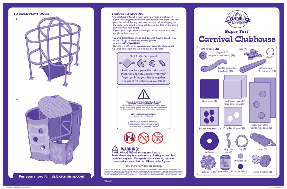 CRANIUM SUPER FORT CARNIVAL CLUBHOUSE MANUAL Pdf Download ManualsLib
