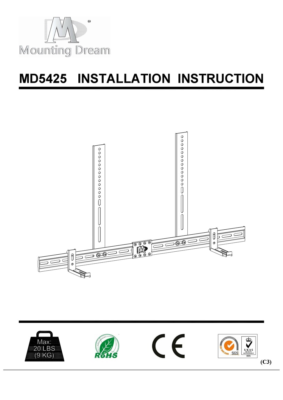 MOUNTING DREAM MD5425 INSTALLATION INSTRUCTIONS MANUAL Pdf Download