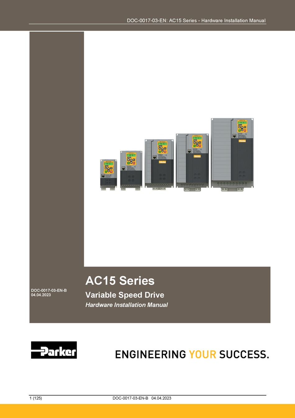 PARKER AC15 SERIES HARDWARE INSTALLATION MANUAL Pdf Download | ManualsLib
