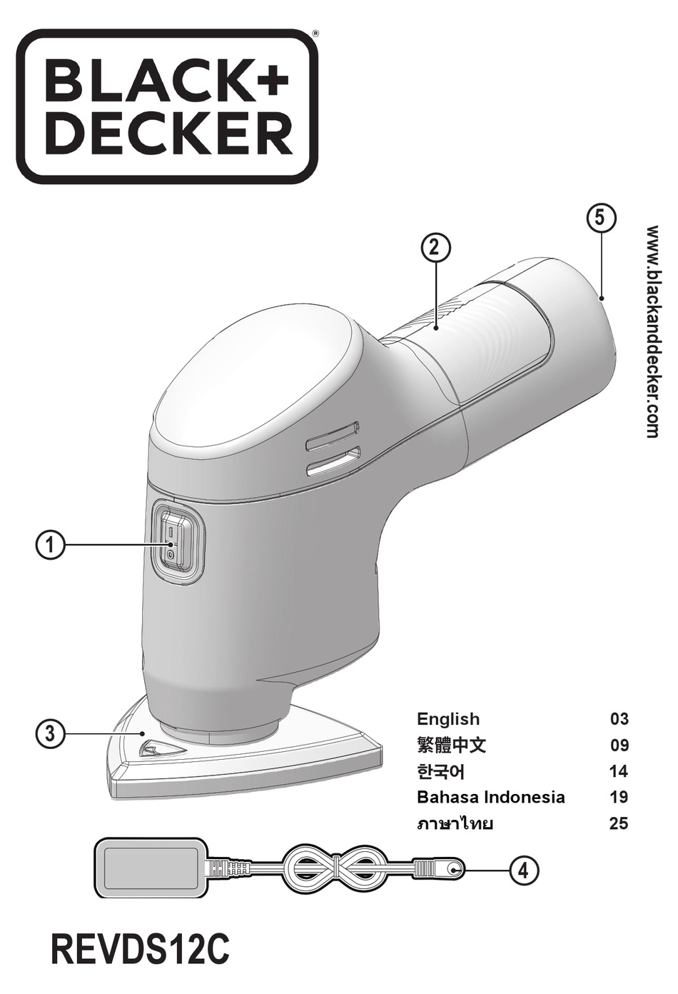 BLACK & DECKER REVDS12C ORIGINAL INSTRUCTIONS MANUAL Pdf Download ...