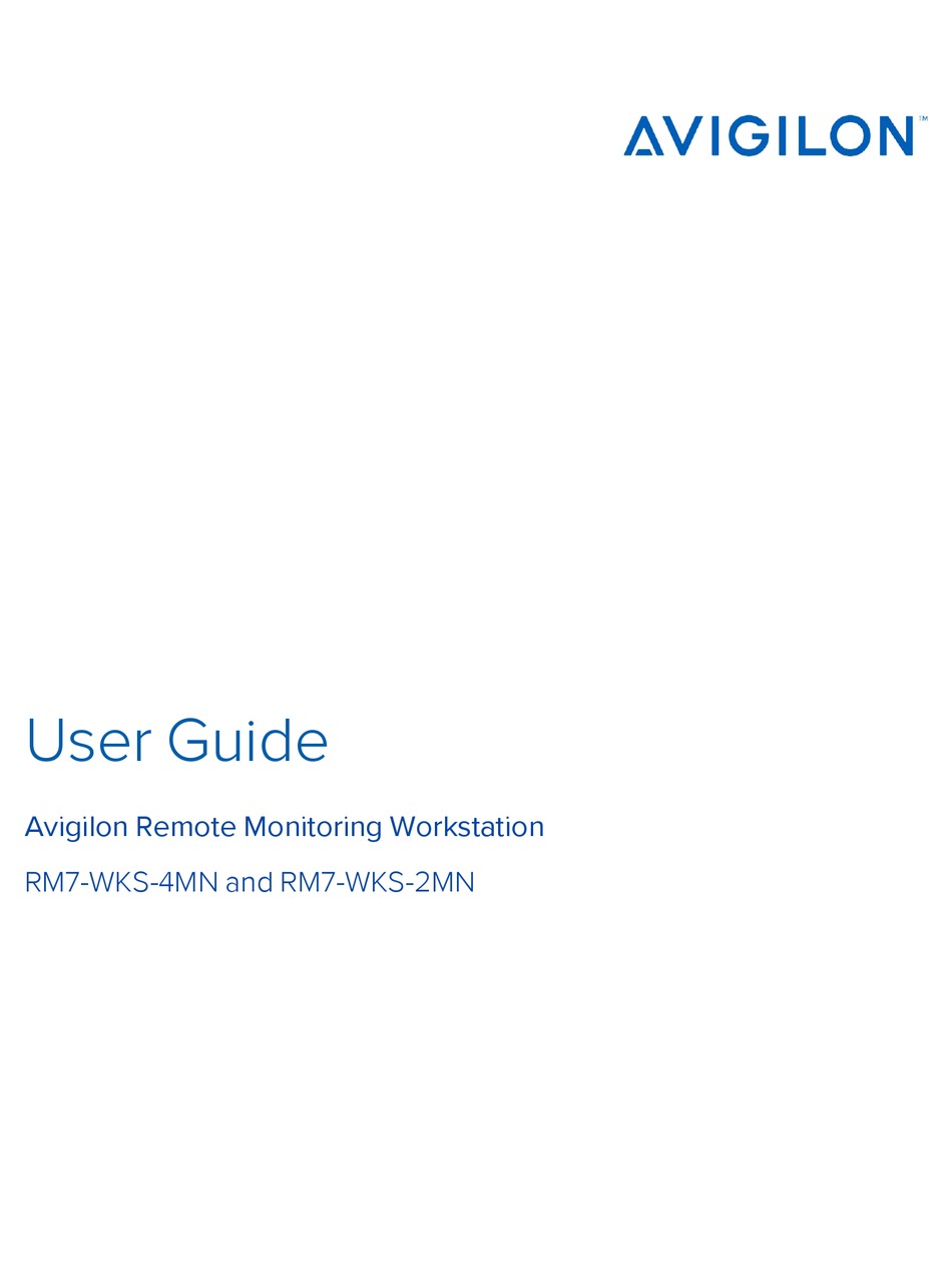 AVIGILON RM7WKS4MN USER MANUAL Pdf Download ManualsLib