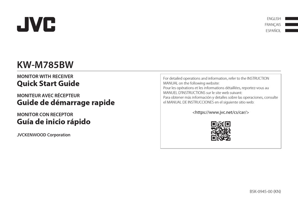 JVC KWM785BW QUICK START MANUAL Pdf Download ManualsLib