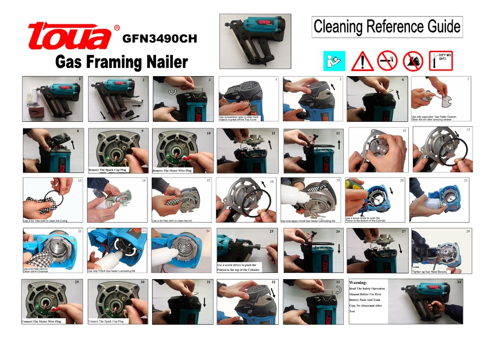 TOUA GFN3490CH CLEANING REFERENCE MANUAL Pdf Download | ManualsLib