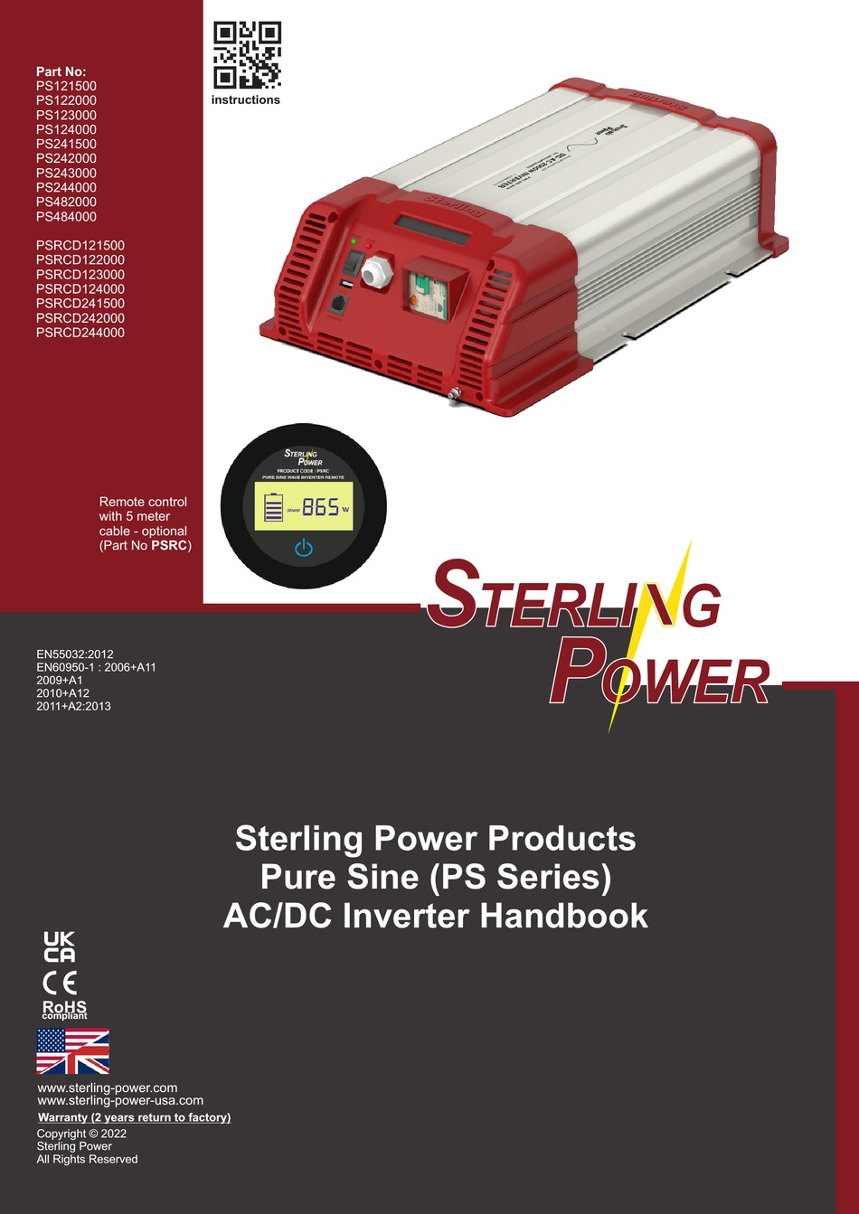 STERLING POWER PRODUCTS PS SERIES INSTRUCTIONS MANUAL Pdf Download ...