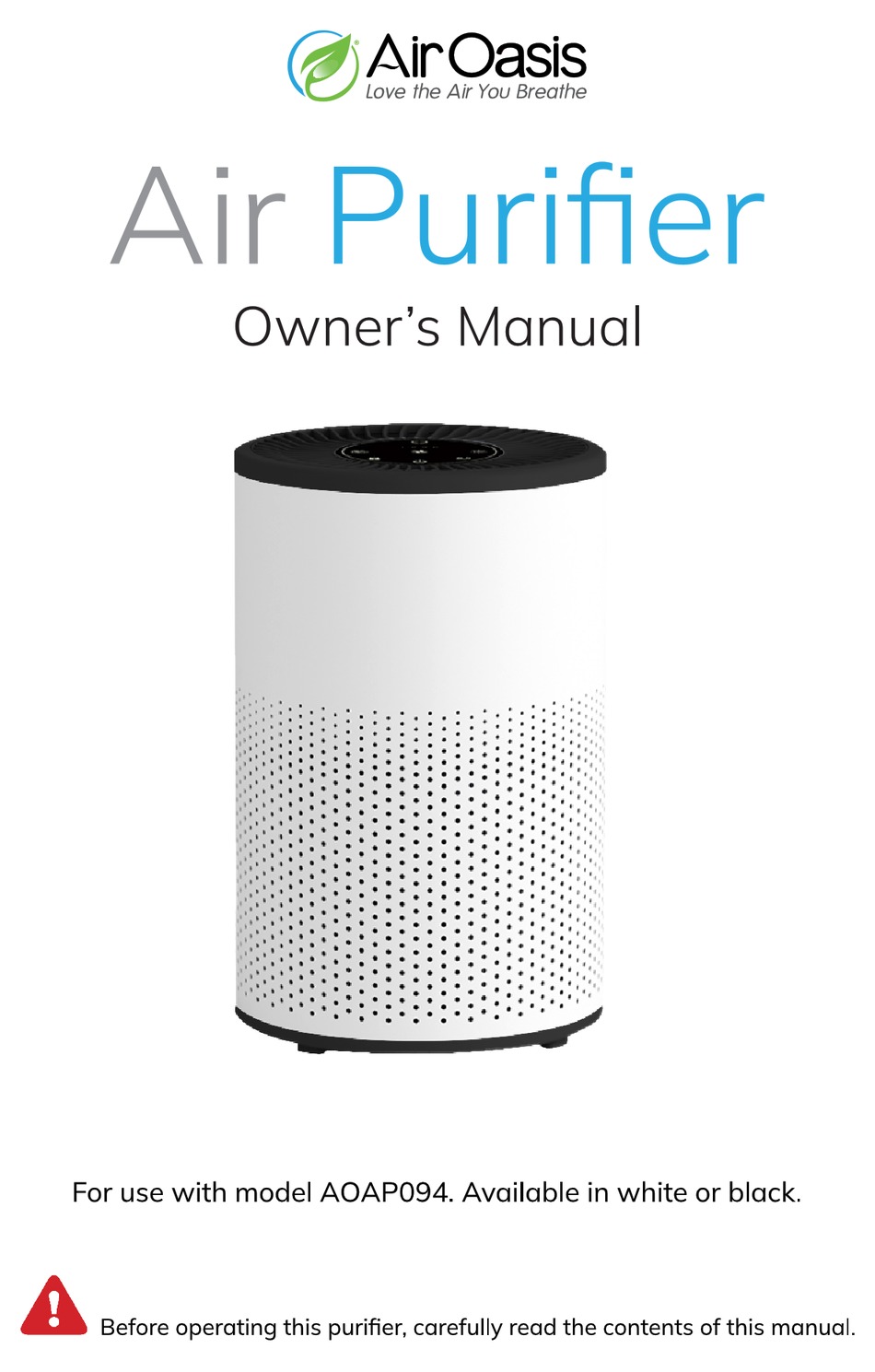 AIR OASIS AOAP094 OWNER'S MANUAL Pdf Download ManualsLib