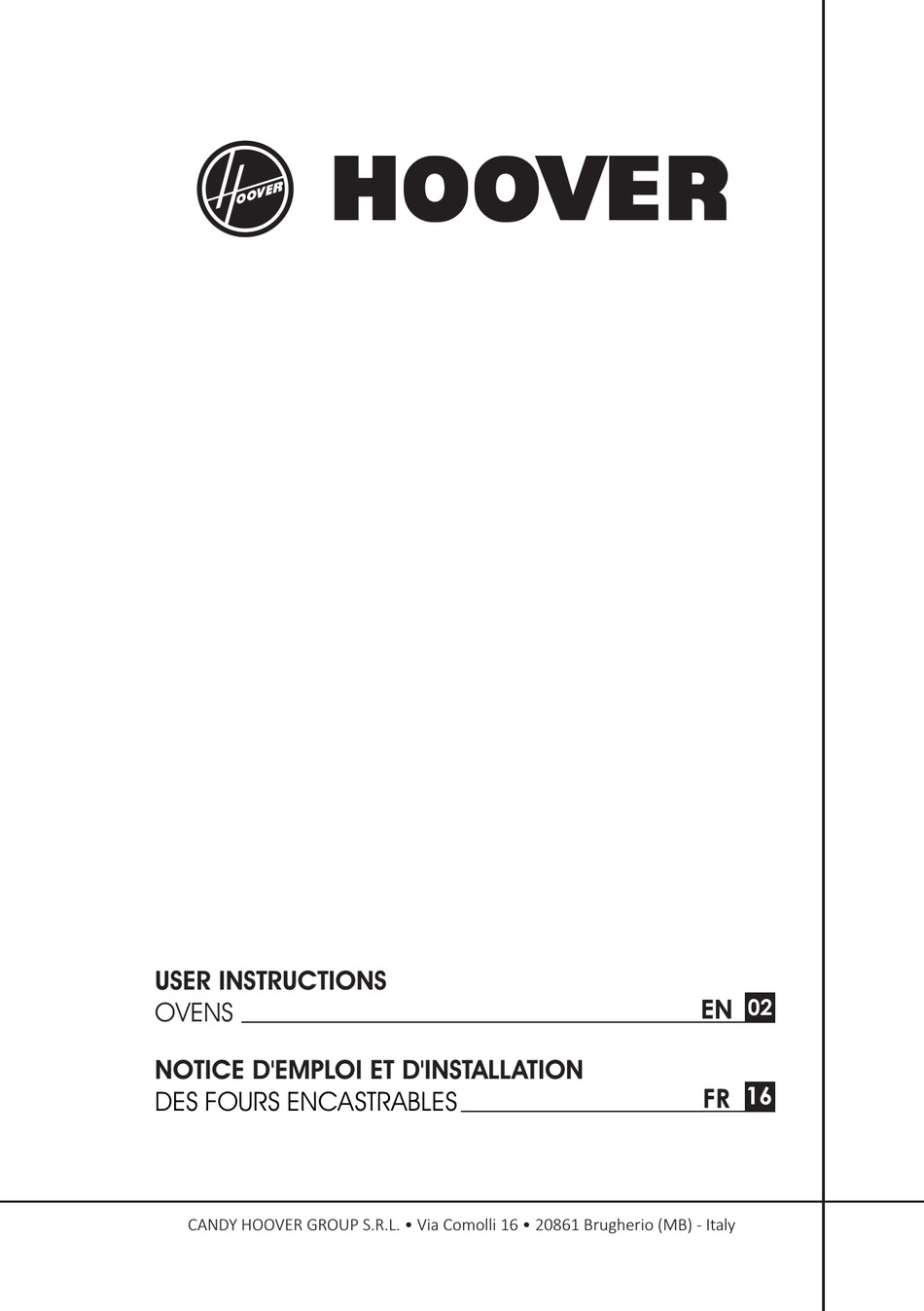 HOOVER HOVEN 500 LITE USER INSTRUCTIONS Pdf Download ManualsLib