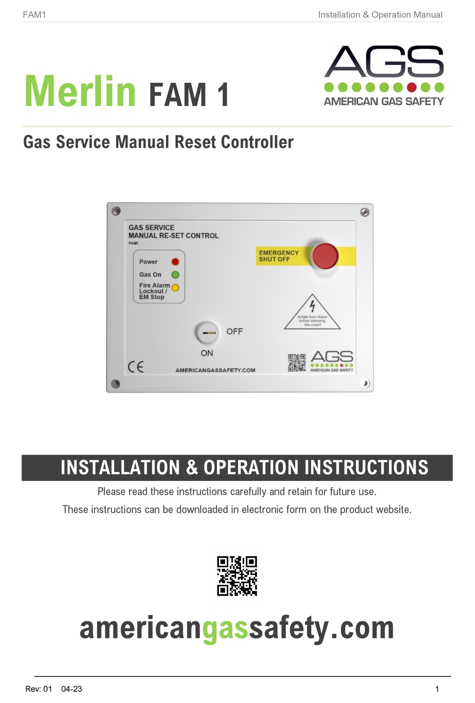 AGS MERLIN FAM 1 INSTALLATION & OPERATION MANUAL Pdf Download ManualsLib
