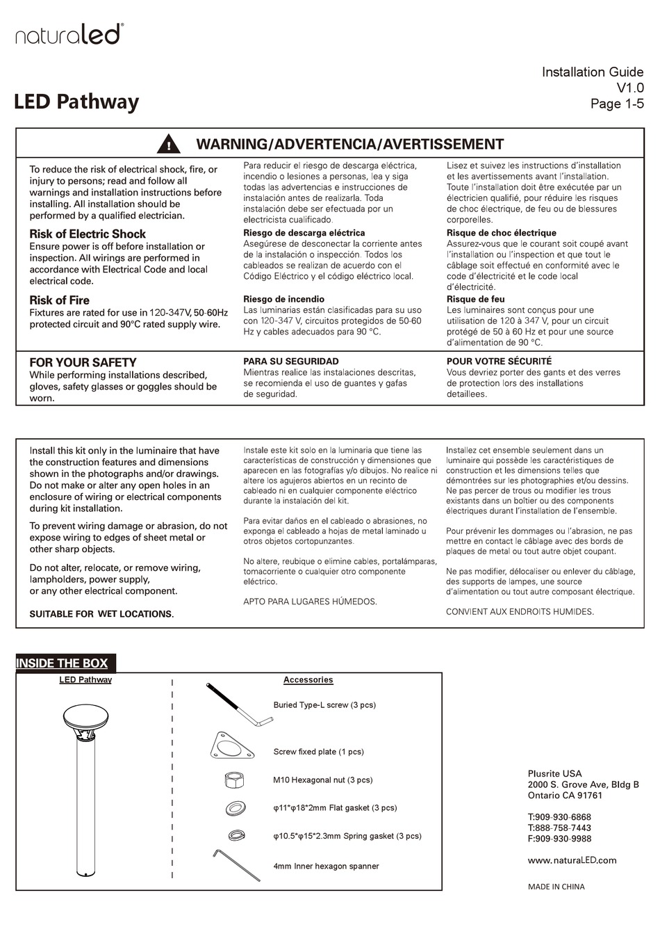 NATURALED FX10PWY18SW INSTALLATION MANUAL Pdf Download | ManualsLib