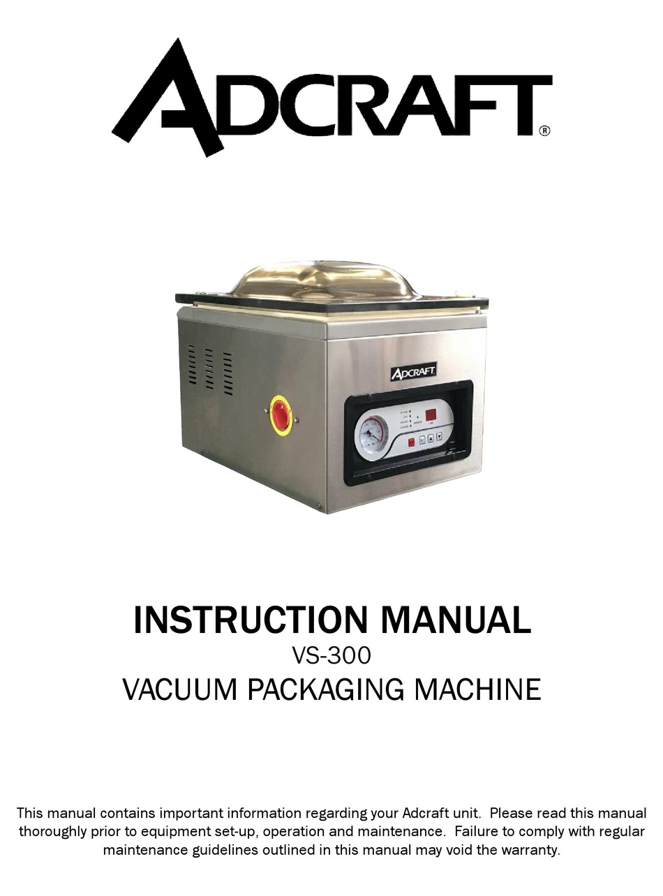 ADCRAFT VS-300 INSTRUCTION MANUAL Pdf Download | ManualsLib