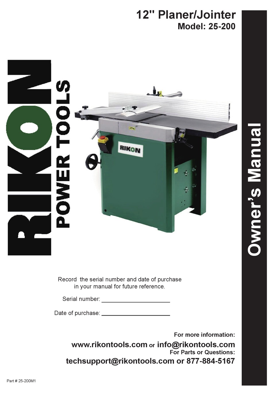 RIKON POWER TOOLS 25200 OWNER'S MANUAL Pdf Download ManualsLib