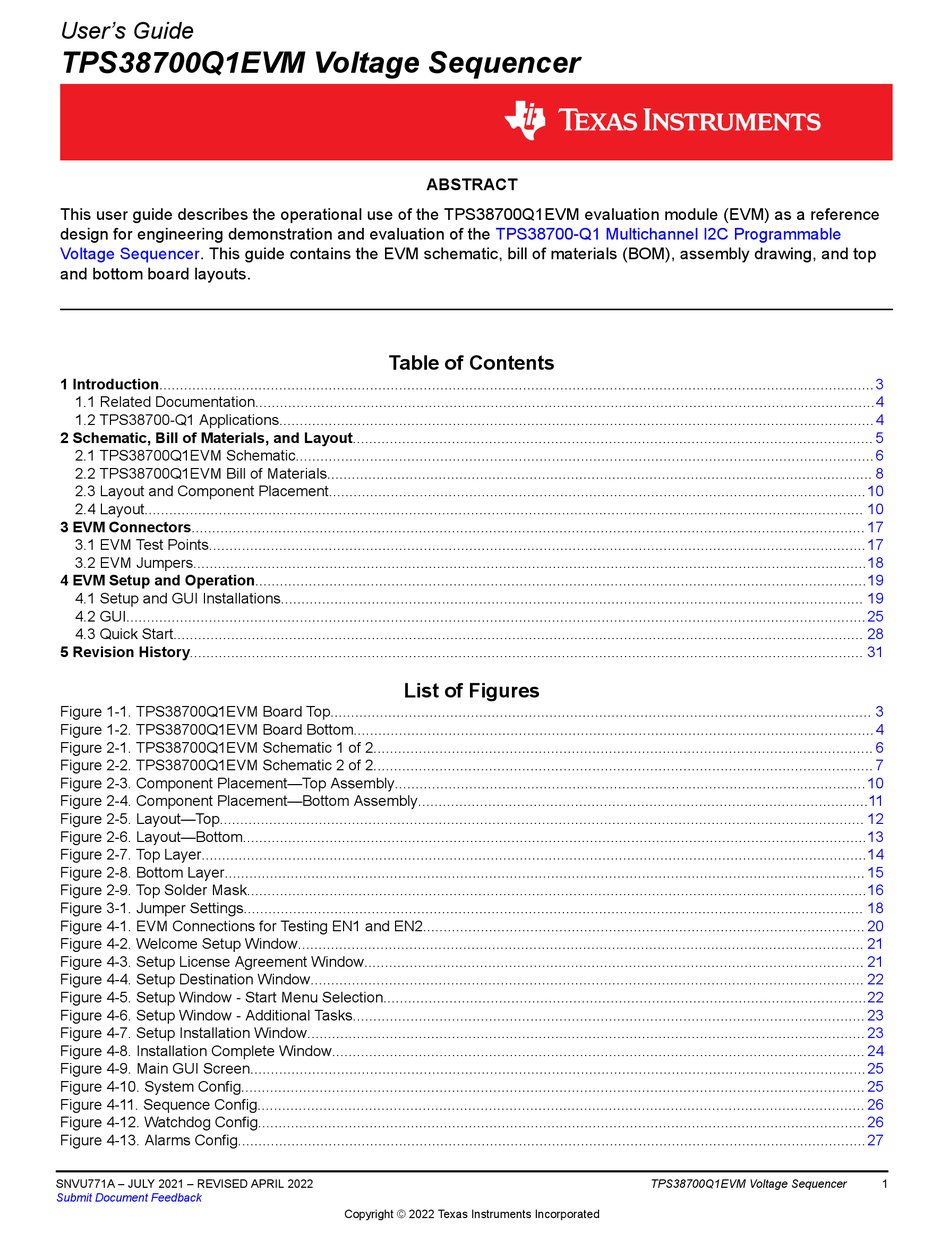 TEXAS INSTRUMENTS TPS38700Q1EVM USER MANUAL Pdf Download | ManualsLib