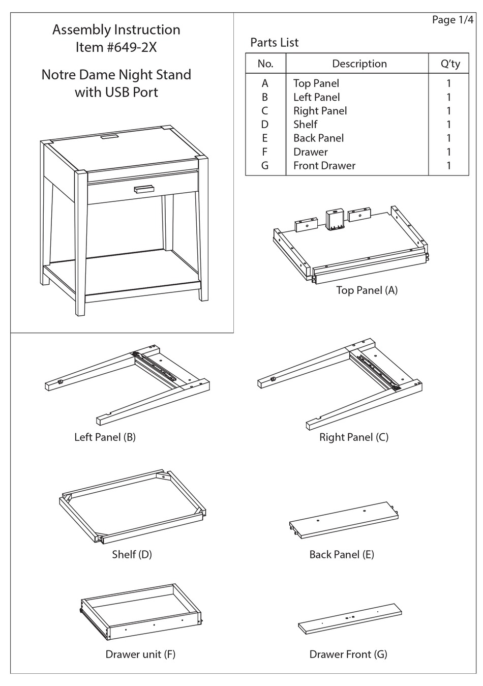 OVERSTOCK 6492X ASSEMBLY INSTRUCTION Pdf Download ManualsLib