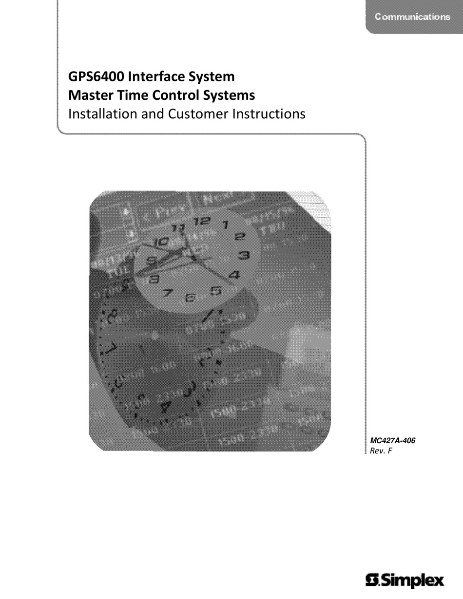 SIMPLEX GPS6400 INSTALLATION INSTRUCTIONS MANUAL Pdf Download ManualsLib