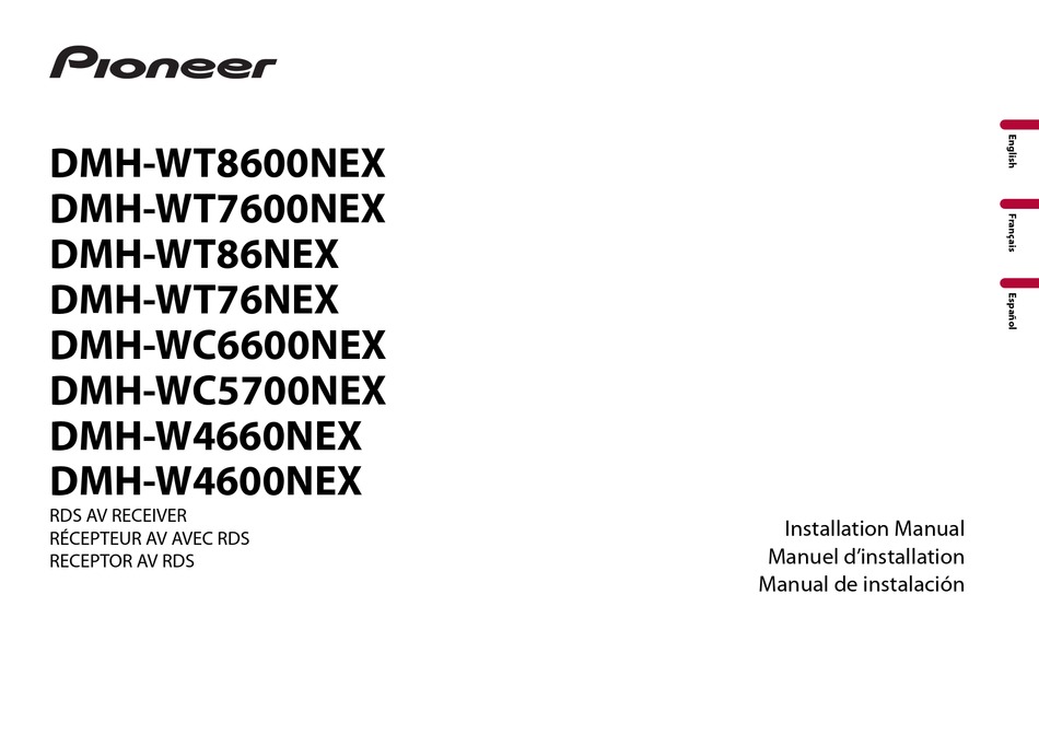 PIONEER DMHWT8600NEX INSTALLATION MANUAL Pdf Download ManualsLib