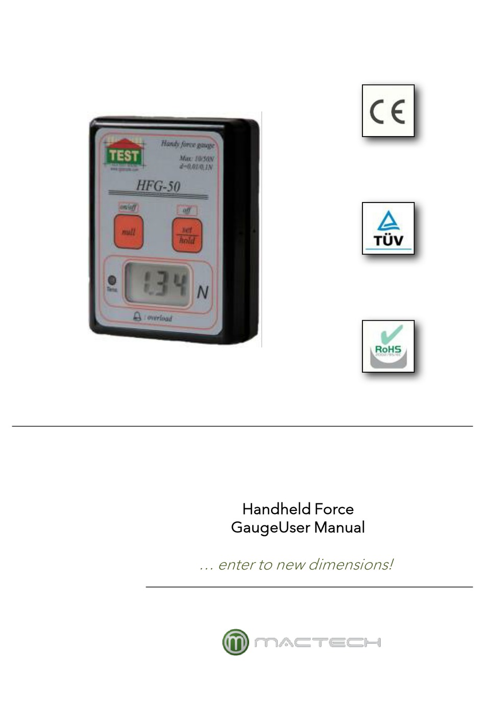 MACTECH HFG 50 USER MANUAL Pdf Download ManualsLib