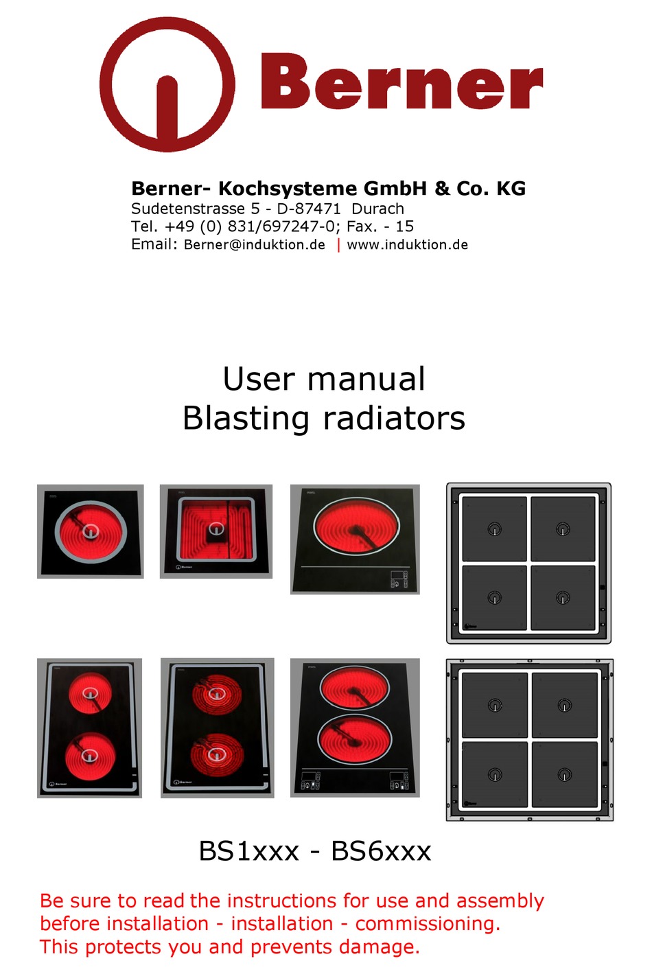 BERNER BS1 SERIES USER MANUAL Pdf Download | ManualsLib