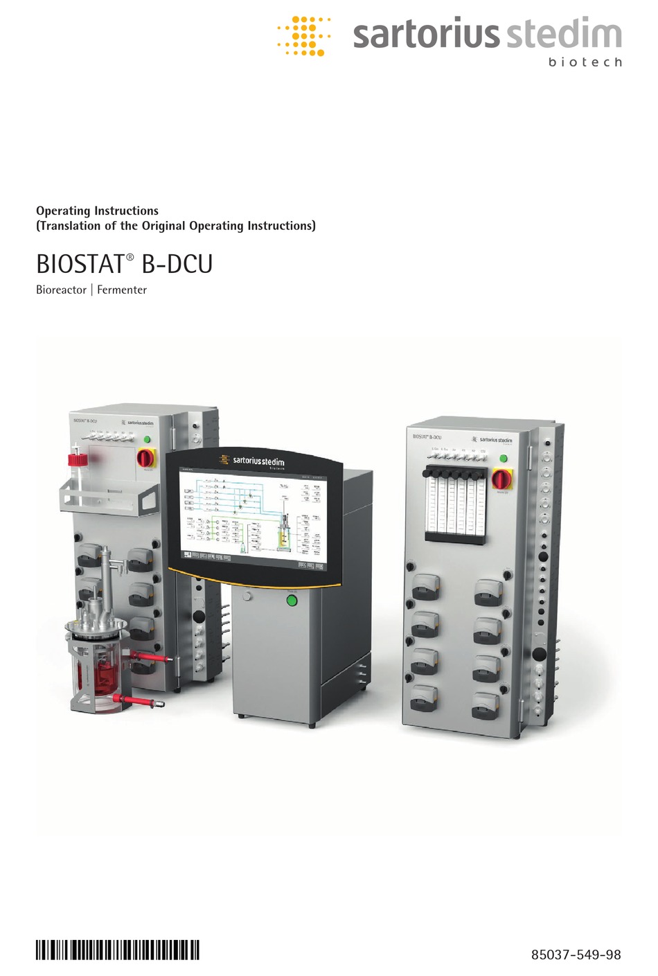 SARTORIUS STEDIM BIOTECH BIOSTAT B-DCU OPERATING INSTRUCTIONS MANUAL ...