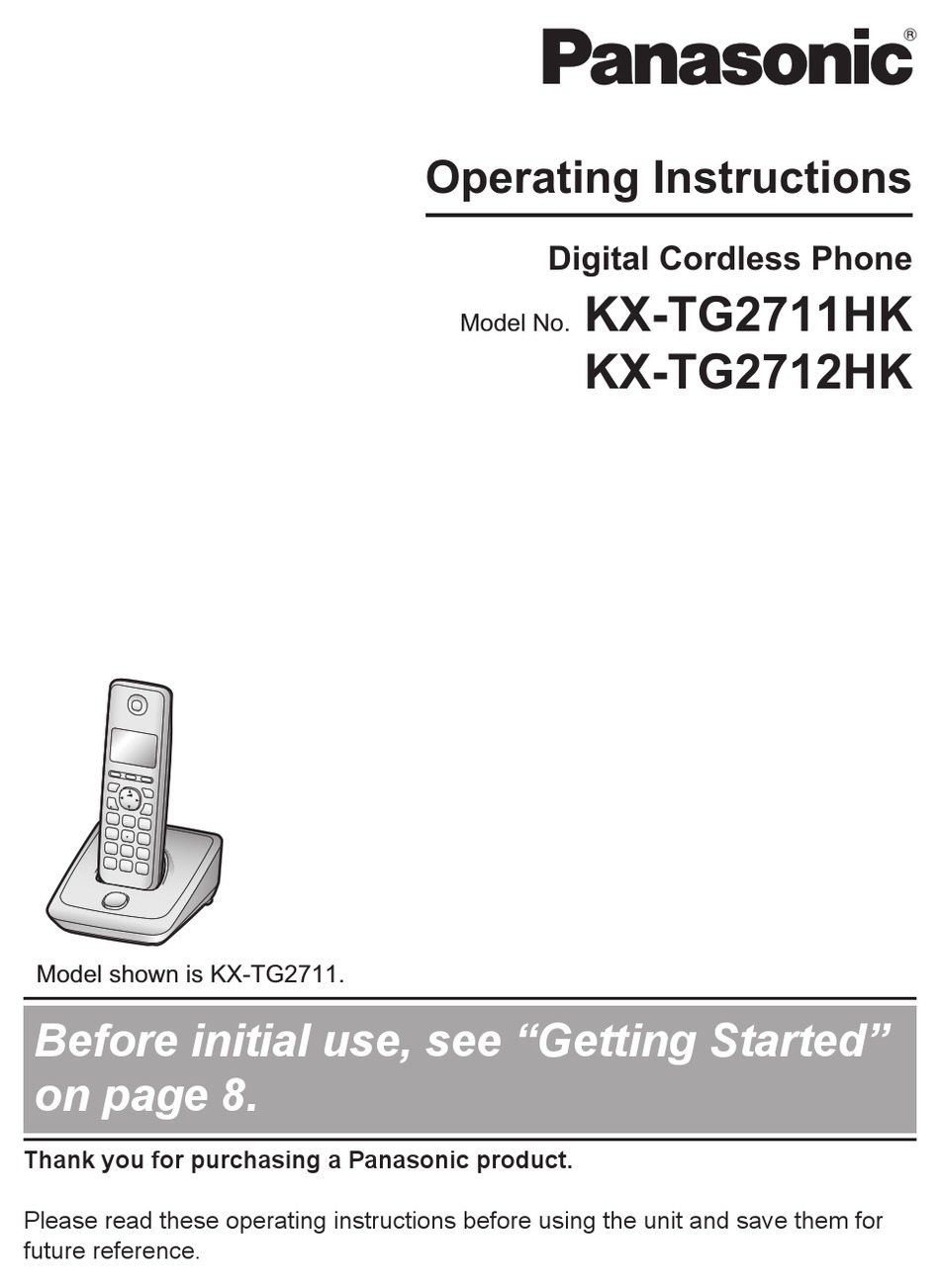 PANASONIC KX-TG2711HK OPERATING INSTRUCTIONS MANUAL Pdf Download ...