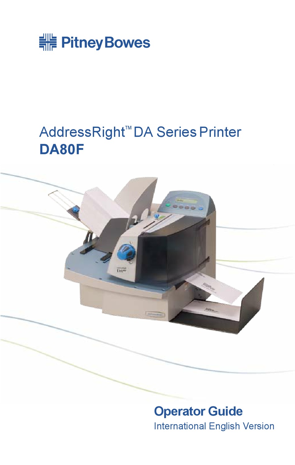 PITNEY BOWES ADDRESSRIGHT DA SERIES OPERATOR'S MANUAL Pdf Download ...