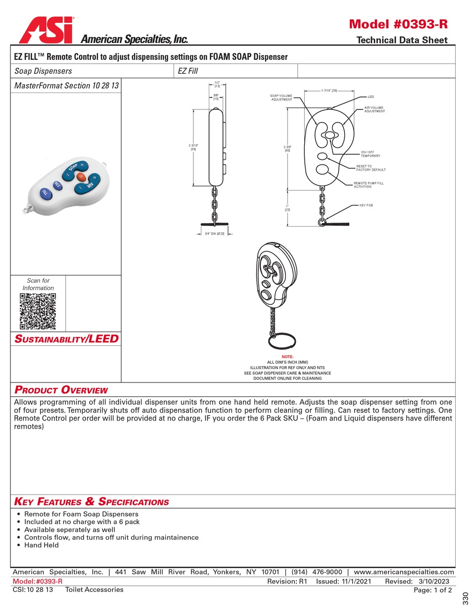 ASI EZ FILL 0393R MANUAL Pdf Download ManualsLib
